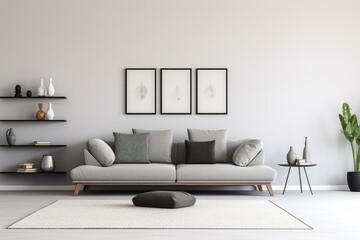 minimalistic living room with only necessary furniture