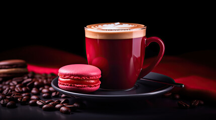 Coffee Macarons and Latte