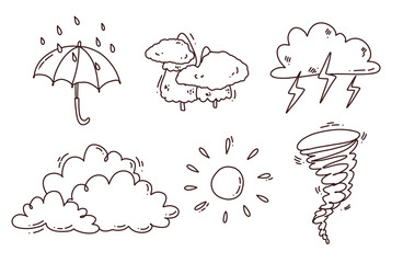 cute vector weather elements
