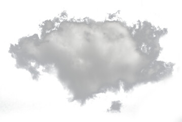 White fluffy cloud on transparent background PNG