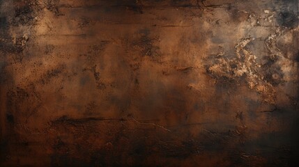 Old beige and dark brown textured metal background, Generative AI