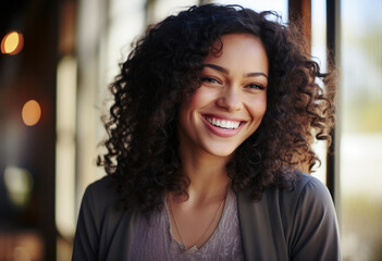 Portrait of a multiethnic woman isolated from the background