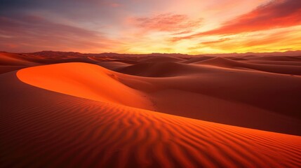Desert sands ripple, under the amber twilight spell.