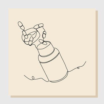 recommend clip art: Continuous single line drawing of medicine pill or capsule bottle. Vector illustration one line sketch hand drawn of container medical drug pharmacy care