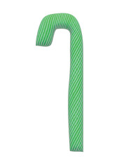 3D Green Christmas Candy  Cane