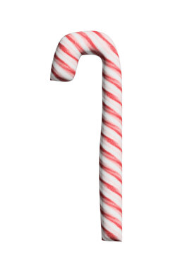 3D Red and White Christmas Candy  Cane