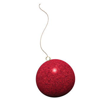 3D Red Christmas Ball