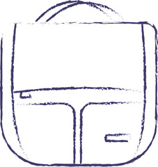 Backpack hand drawn vector illustration