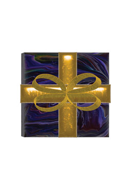 3D Blue Christmas Gift