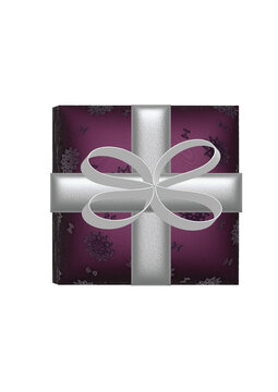 3D Purple Christmas Gift