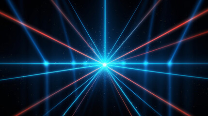Intersecting glowing laser security beams on a dark background - obrazy, fototapety, plakaty
