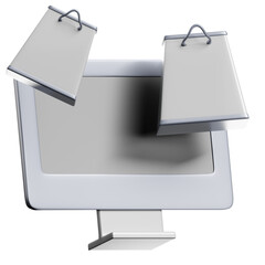 shopping bag online - 3D Icon