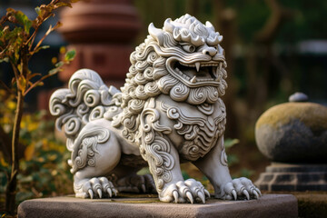 chinese lion statue