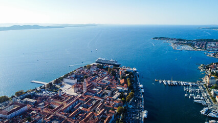 Zadar, old city, aerial view, Croatia