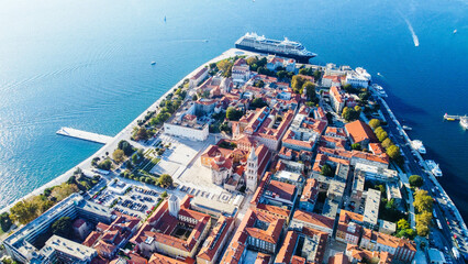 Zadar, old city, aerial view, Croatia
