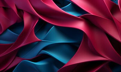 Abstract Crimson and Sapphire Waves, a dramatic interplay of color and form background