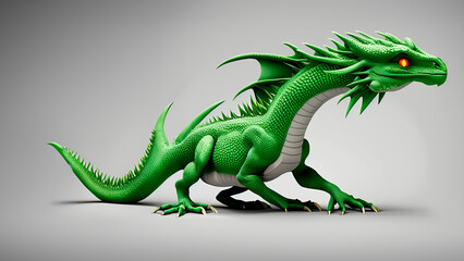 Obraz premium Year of the wooden green dragon. New Year 2024.