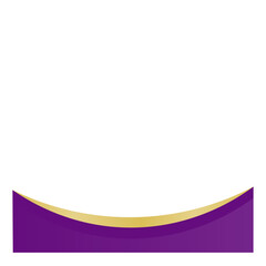 Purple and Gold Wavy Footer
