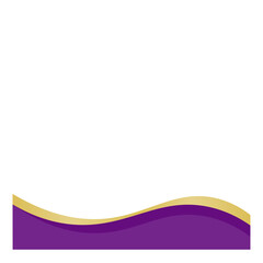Purple and Gold Wavy Footer
