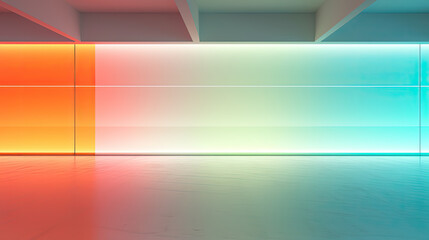 Obraz premium Chromatic Cubism of Uncertain Futures and Mind's Imagination in Neon Colors