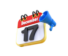 17 December Calendar 3d 