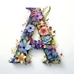 Floral-Styled Letter A