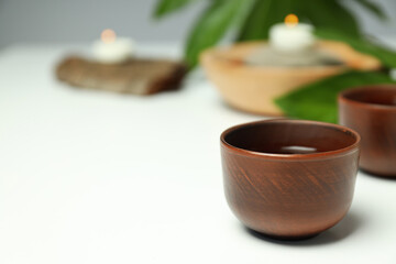 Cozy and tasty hot drink concept - asian tea