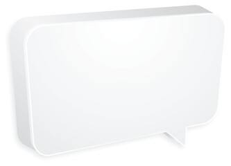 3d Speech bubble on white background