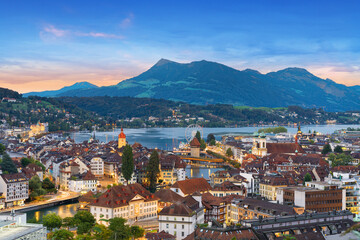 Lucerne, Switzerland Aerial View