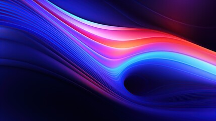 Naklejka na ściany i meble Abstract Waving illuminated Bright Colors Background, AI generated image
