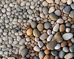 Naklejka premium Beach Pebbles and Stones Texture 