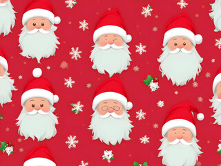 santa claus and christmas background, ai generative 