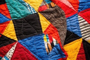 colorful handmade african quilt