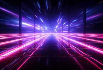 Fototapeta na wymiar Neon illuminated futuristic backdrop realistic image, ultra hd, high design very detailed