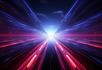 Obraz premium Neon illuminated futuristic backdrop realistic image, ultra hd, high design very detailed