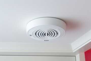 smoke detector mounted on a ceiling