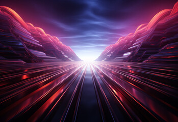 Neon illuminated futuristic backdrop realistic image, ultra hd, high design very detailed