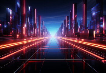 Fototapeta na wymiar Neon illuminated futuristic backdrop realistic image, ultra hd, high design very detailed