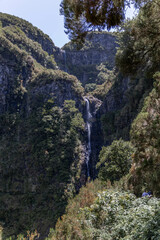 Risco waterfall route on Madeira island, Portugal.
