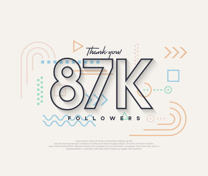 Line design, thank you very much to 87k followers.