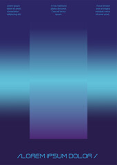 Futuristic Background Set with Gradient Mesh Holographic Shapes. Vector Template Design for your Business. Minimal Print Set in Purple Blue Colors for Your Identity Style.