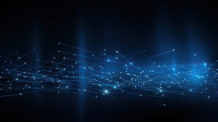 Abstract background Dots and lines for futuristic cyber technology and network connection