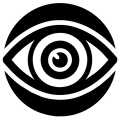 Eye icon as emblem. Window to vision symbolism. Exploring watchful. Icons of sight. Eyesight perspective. Vector set. Visual business