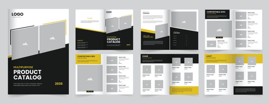 product catalog design vector or catalogue design template