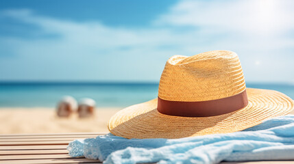 hat on the beach