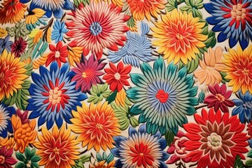 Fototapeta na wymiar close-up of a colorful oriental tapestry