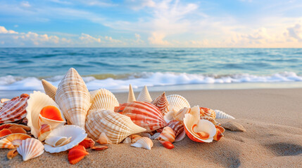 shells and starfish on the beach