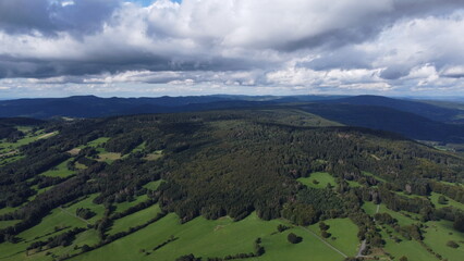 Naturschutzgebiert Schwarze Berge in der bayerischen Rhön in Deutschland