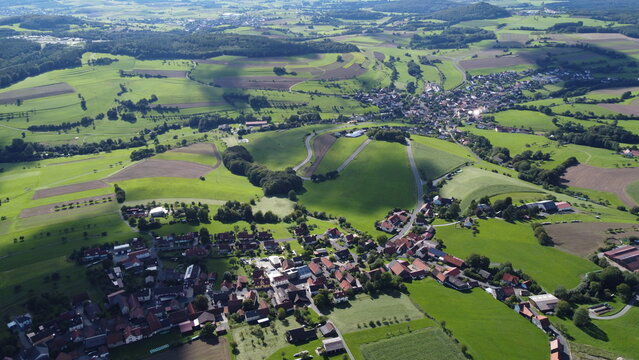 Drone footage of a german Village in the nature. 