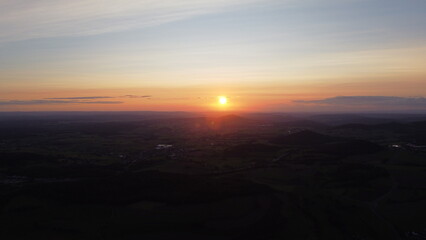 Sonnenuntergang in den schwarzen Bergen der bayrischen Rhön (Geroda) 